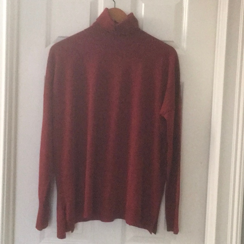 J. Crew maroon turtleneck sweater